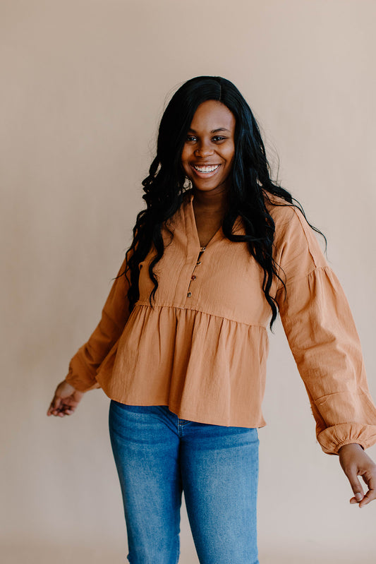 Devon Boho Cotton Baby Doll Top