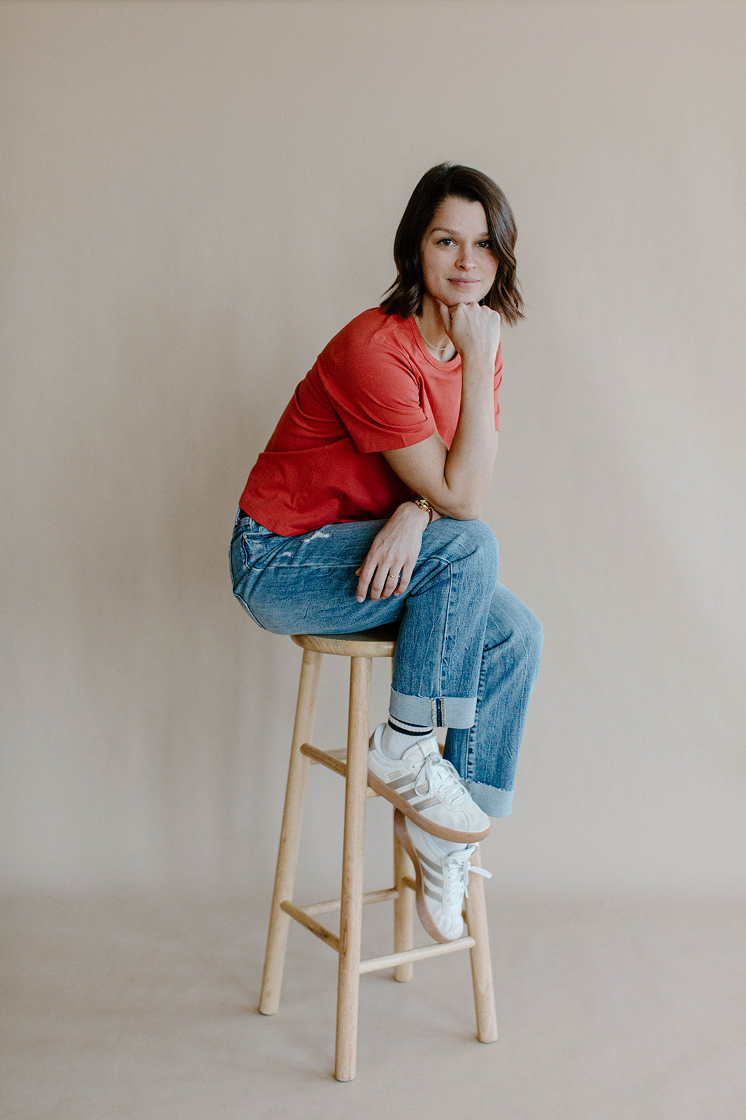 Molly Organic Cotton Mom Crop Basic Tee