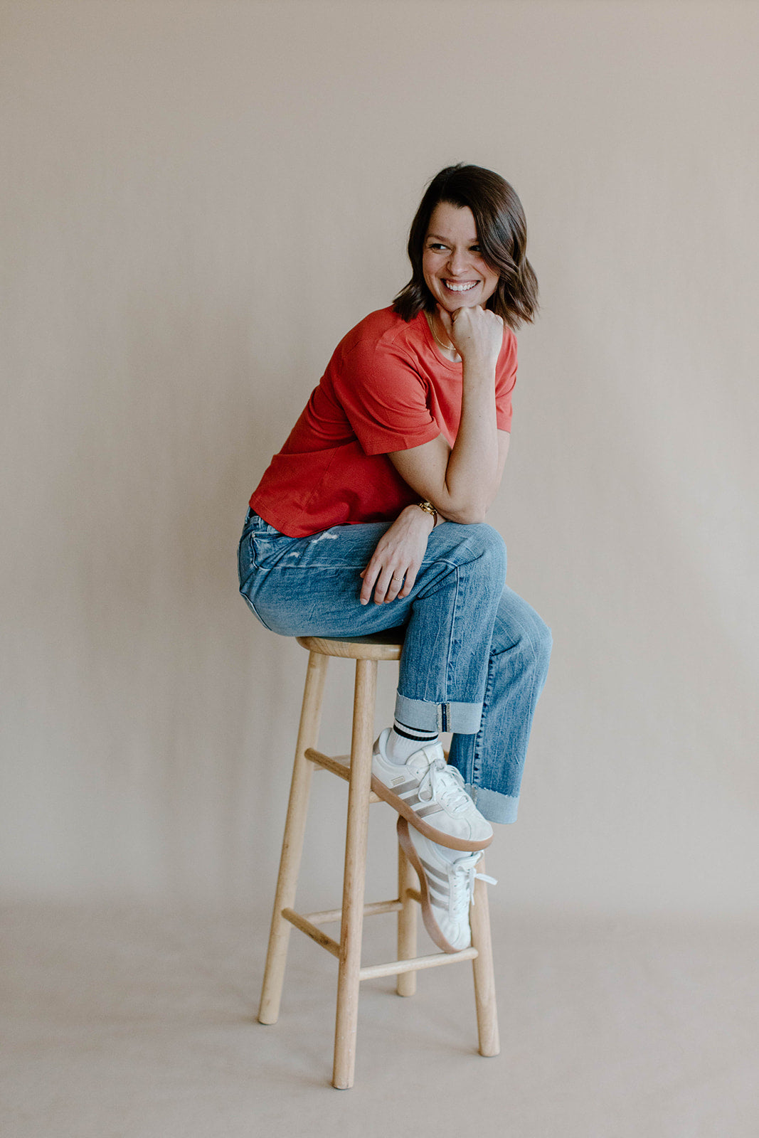 Molly Organic Cotton Mom Crop Basic Tee