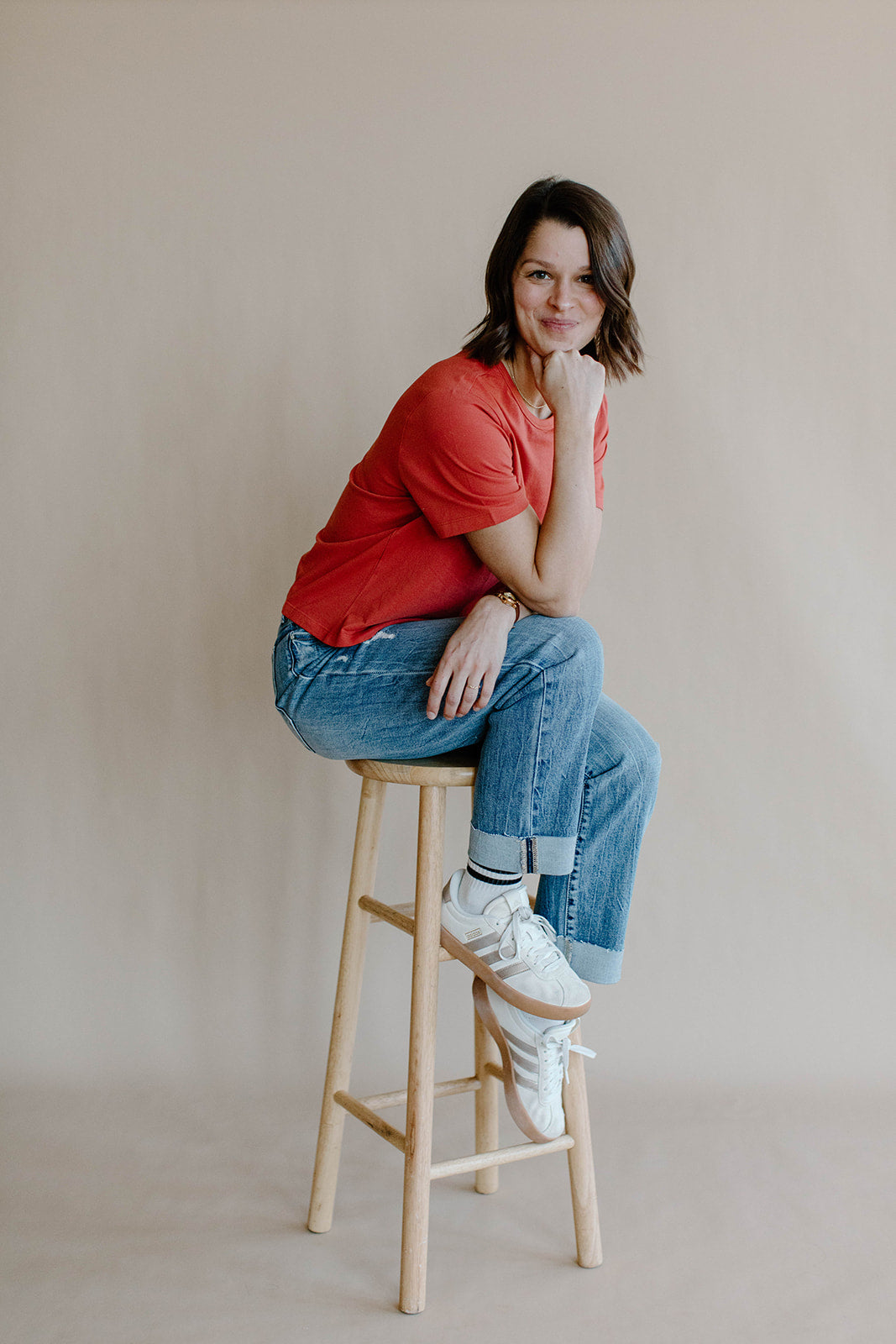 Molly Organic Cotton Mom Crop Basic Tee