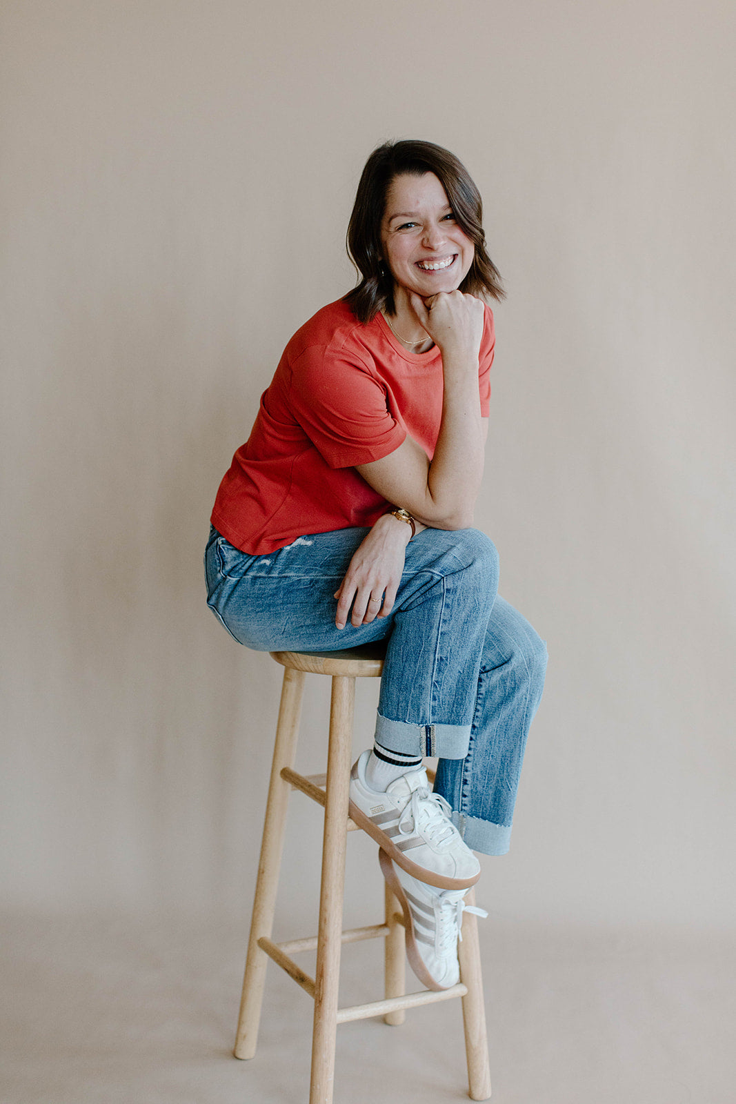 Molly Organic Cotton Mom Crop Basic Tee