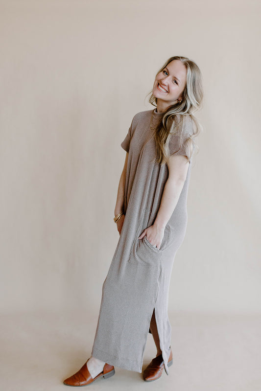Miley Everyday Slit Maxi Tee Dress