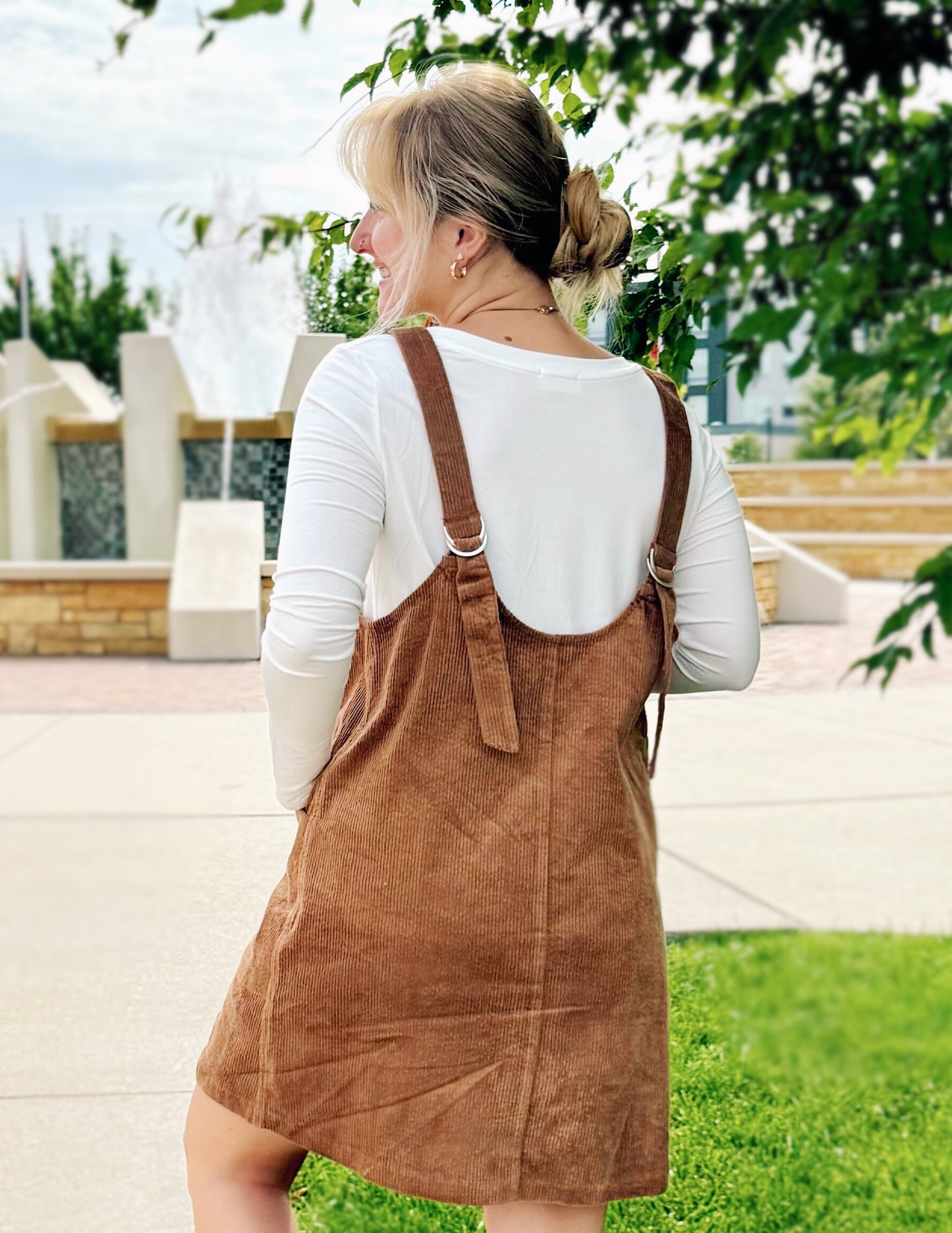 Carly Overall Corduroy Dress