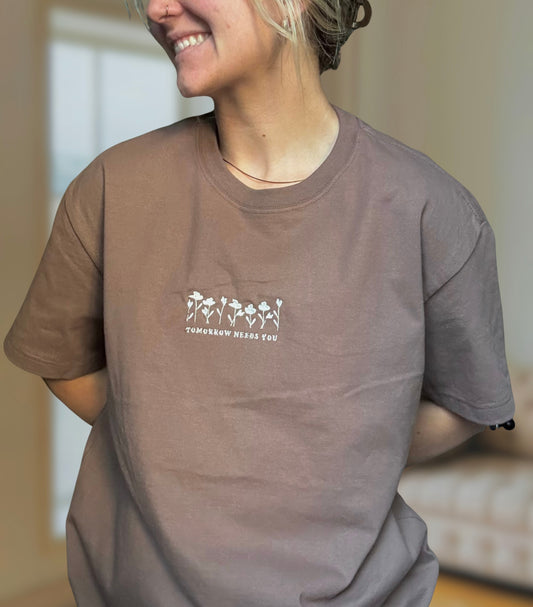Tomorrow Needs You Embroidered Tee