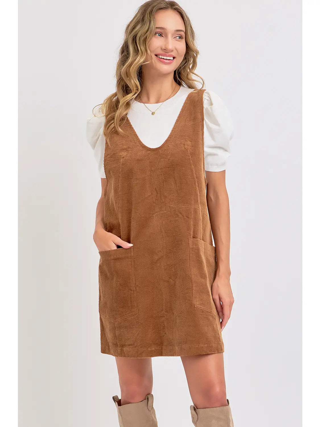 Carly Overall Corduroy Dress